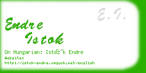 endre istok business card